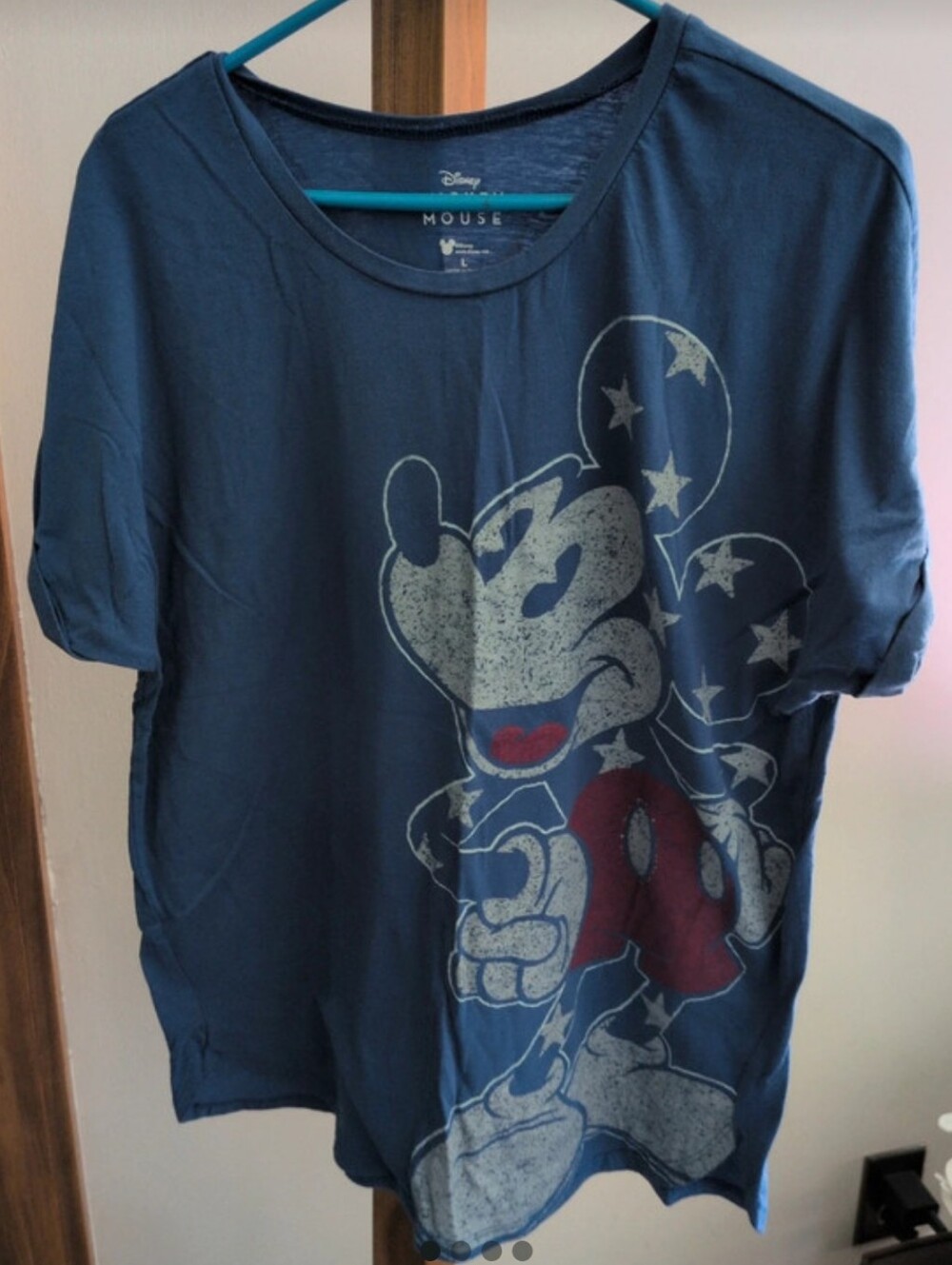 Disney Boys Navy Mickey Mouse Patriotic Graphic Tee